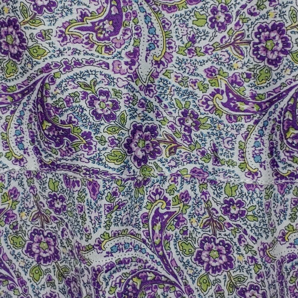 CHAPS No Iron Floral Paisley Button Down Long Sleeves Shirt Sz 1X Purple - Picture 6 of 6